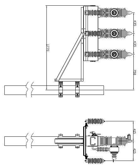 TKRCW-40.5单柱安装