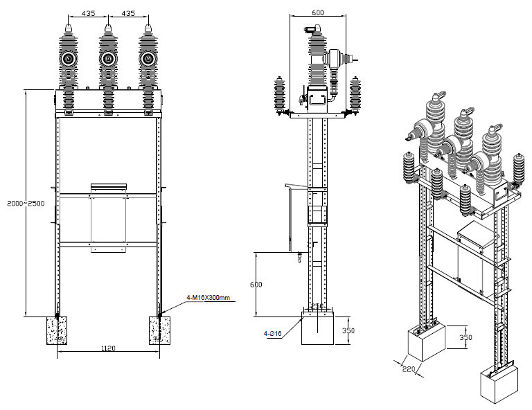 TKRCW-40.5外形安装示意图